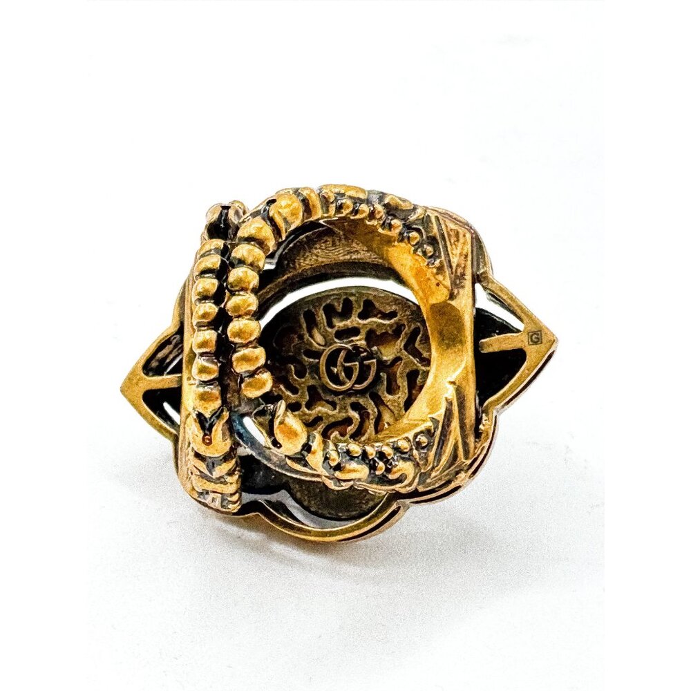 Gucci Velvet & Crystal Pin Cushion Cocktail Ring Size: 6 - Picture 5 of 11